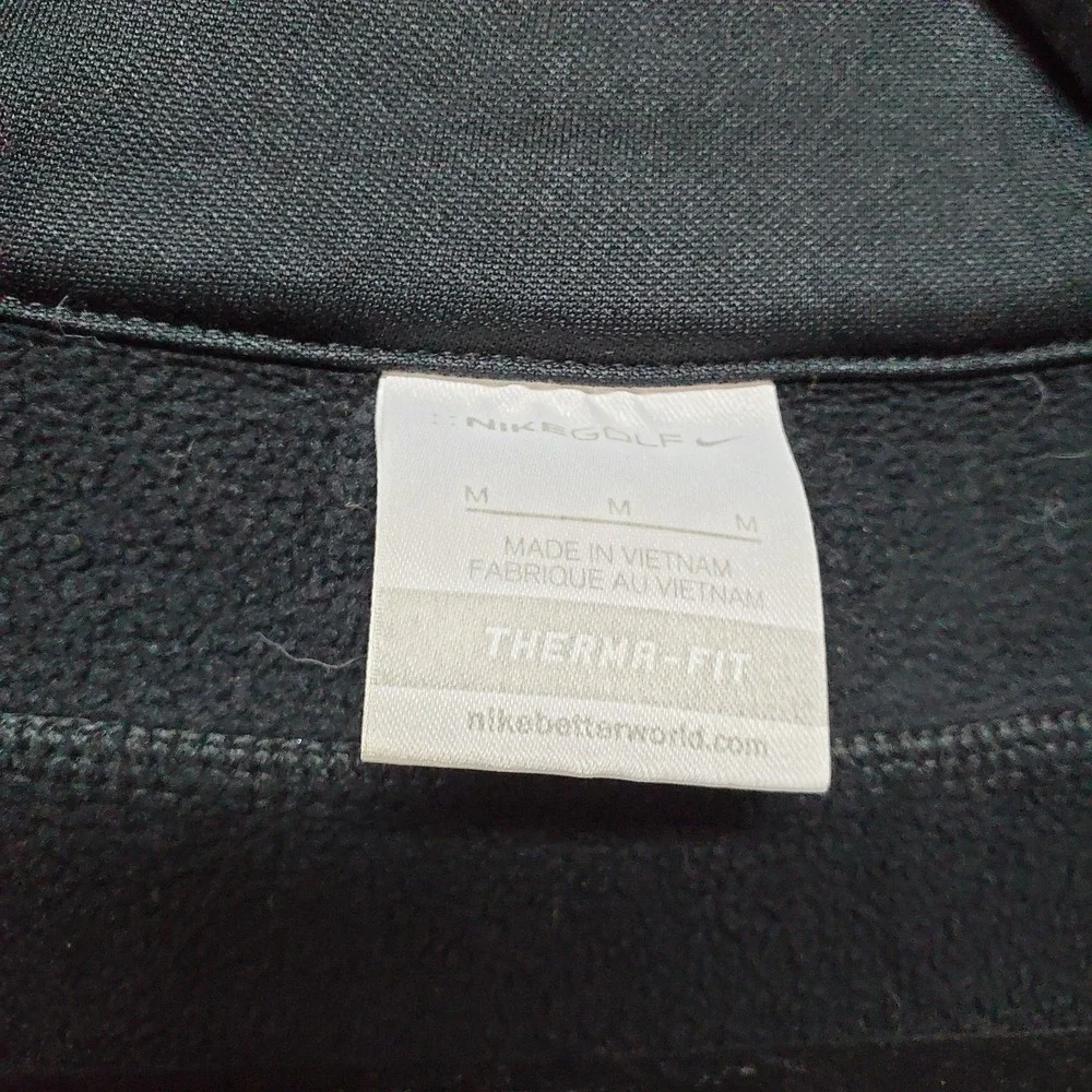 Vintage Therma- Fit Track Unisex Jacket Womens Sz M Black‎ 4 Pockets Nike Swoosh
